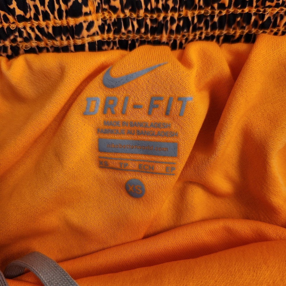 Nike Women's Tempo Dri-FIT Mid Rise Running Shorts Orange Animal Print, Size XS - Picture 6 of 12